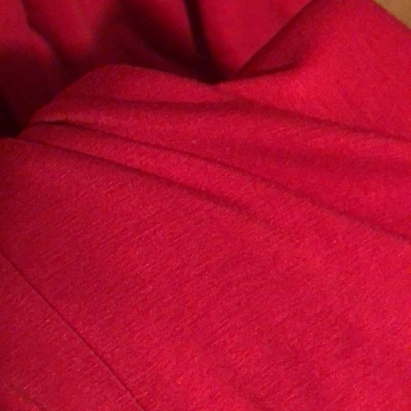 Karina Grimaldi. Cotton red dress. Strapless. Super soft and heavy dress. - Picture 6 of 7